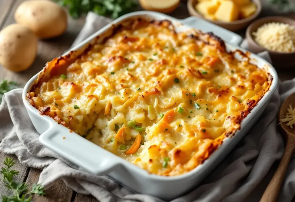 Gratin de pommes de terre, poireaux et carottes : fondant, bien doré et ultra simple à cuisiner au quotidien