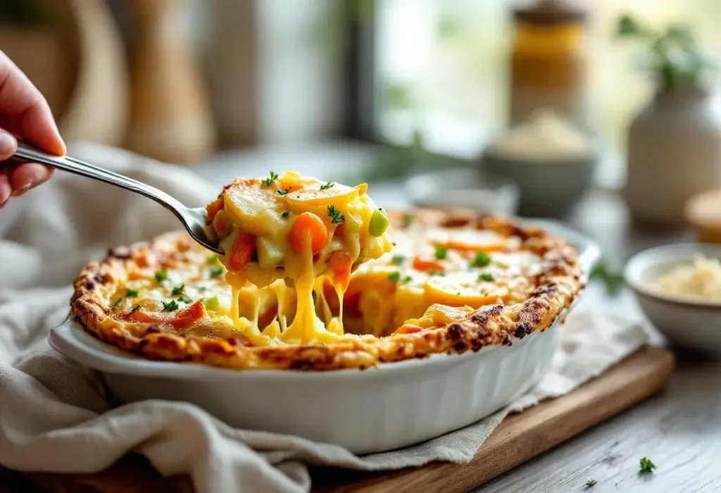 Gratin de pommes de terre, poireaux et carottes : fondant, délicieusement doré et ultra facile à préparer au quotidien