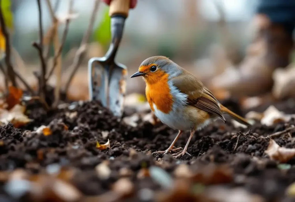 Si ce petit oiseau vous suit au jardin en hiver, c’est le signe caché sur l’état réel de votre sol que beaucoup ignorent